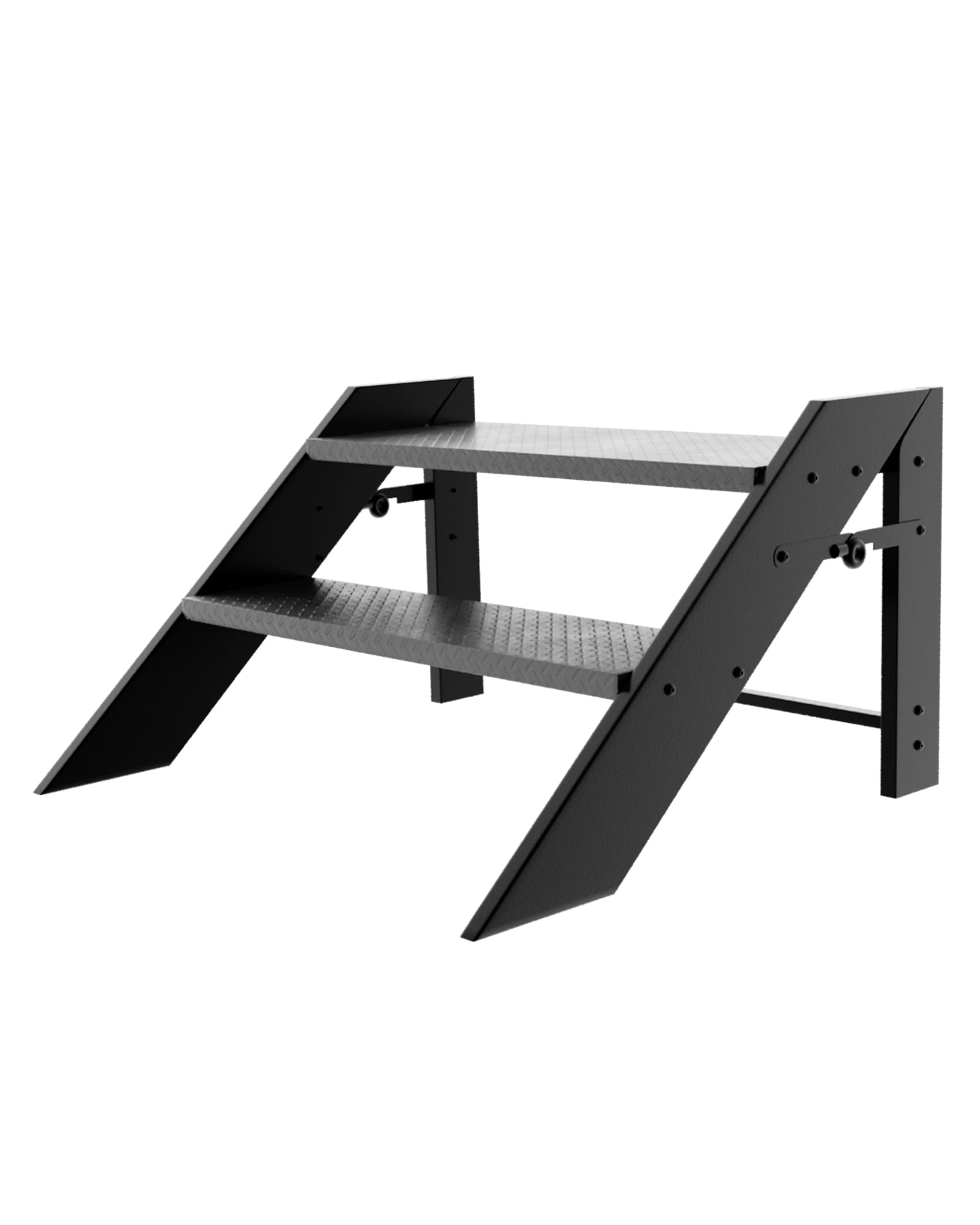 2 Step Stool Foldable,Step Ladder Folding,RV Steps with Height Adjustable Handrail and Non Slip Feets, Hot Tub Steps for Home, Travel Trailer, Camper, Mobile Home, Spa, and Porch