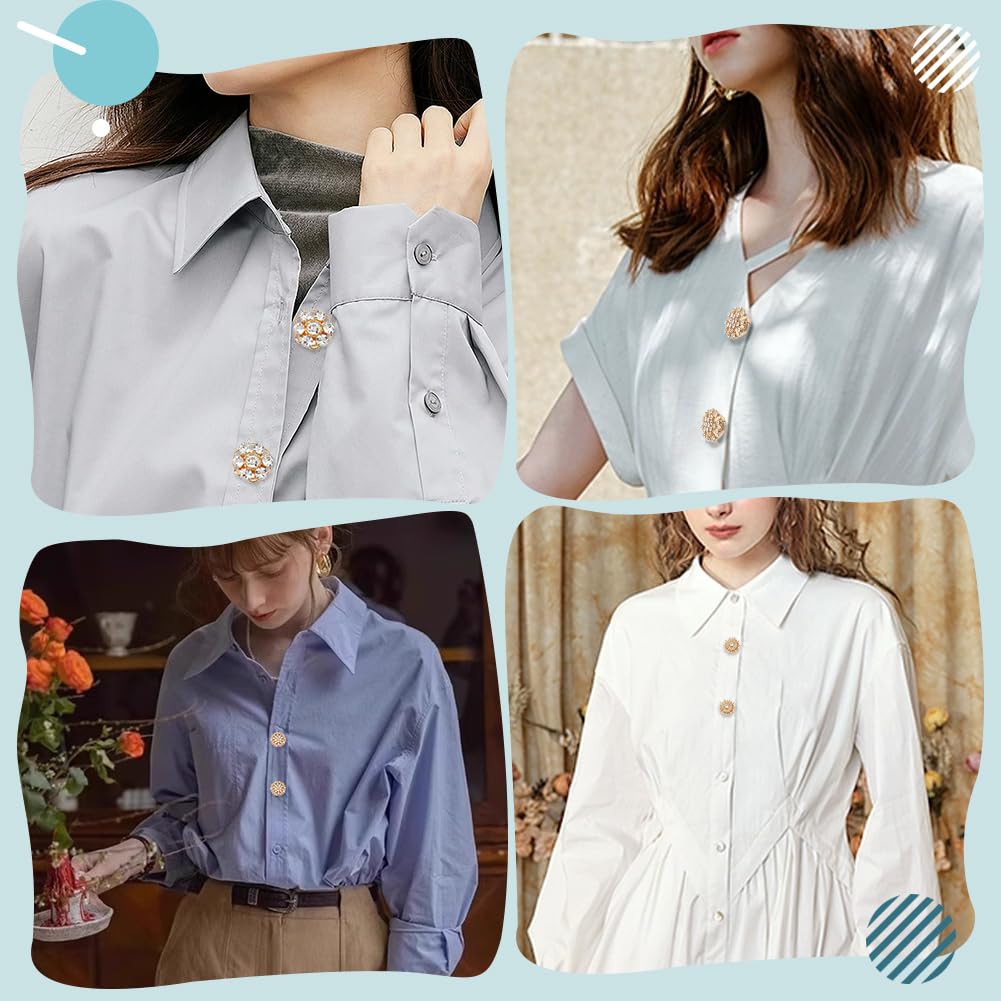 3 Pièces Cache Boutons Strass - Boutons De Manchette