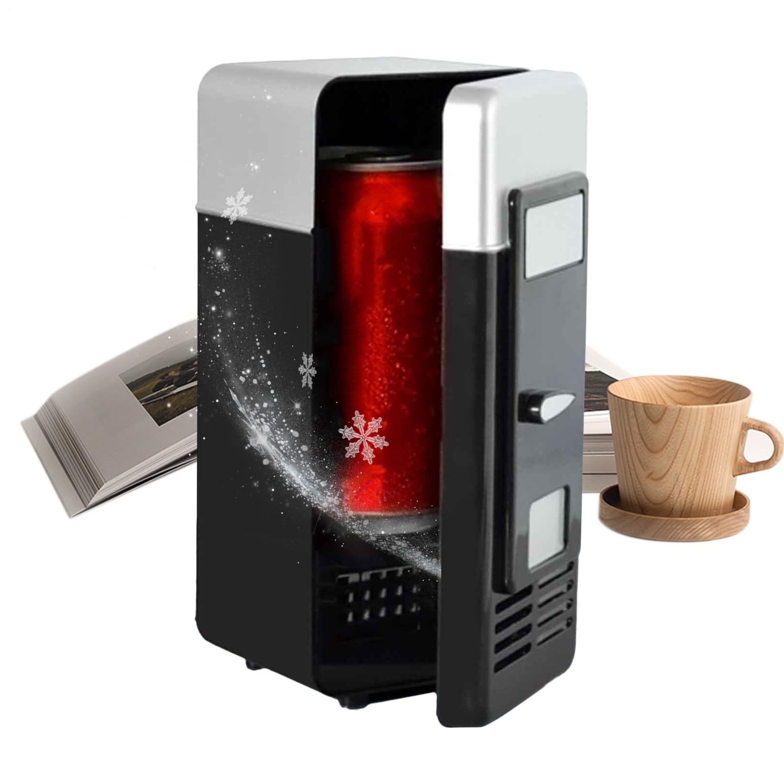 Frigo USB Per Bevande - Macchina Portatile Per Scaldare Le Bevande, Dispositivo Alimentato Da Mini Frigorifero, Apparecchio Compatto Per La Conservazione Degli Alimenti | Allestimento Del Dormitorio