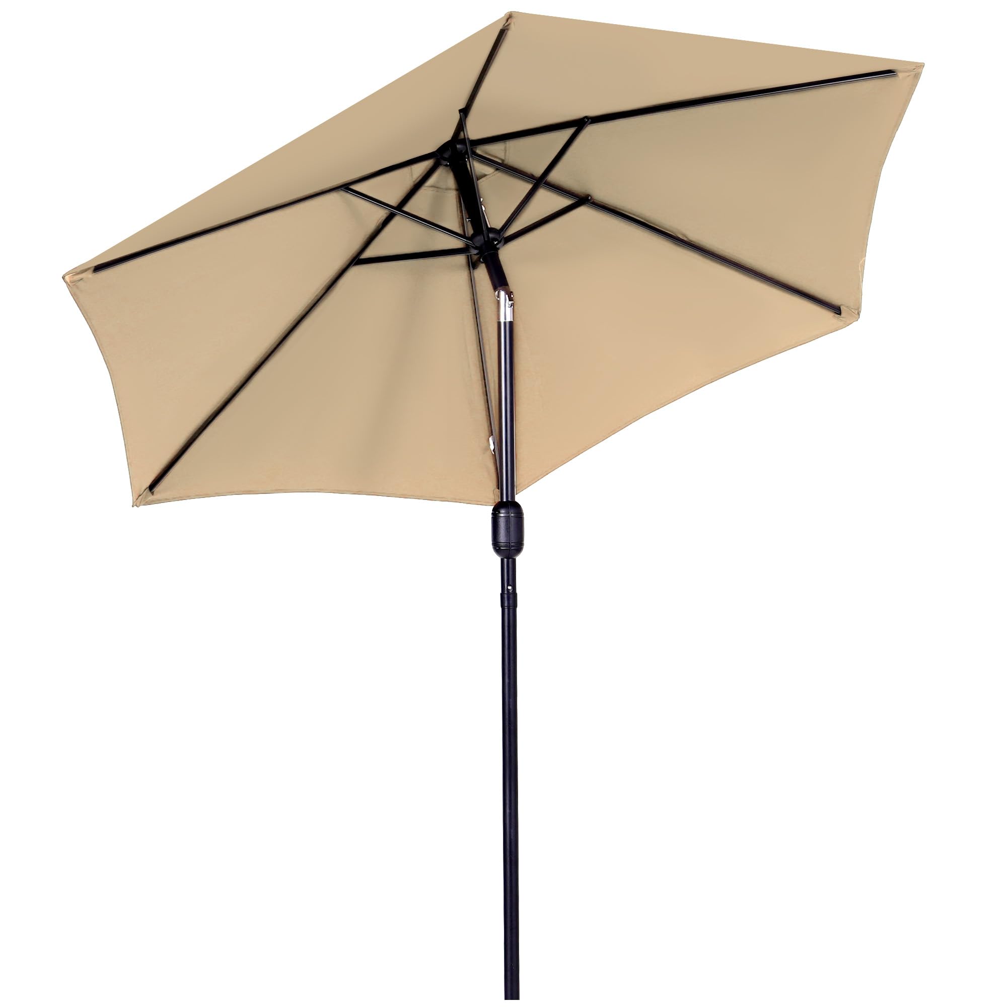 SogesHome Sombrilla parasol sombrilla playa altura ajustable 224 cm y se puede doblar 30° para jardín, balcón, terraza, playa, sin soporte