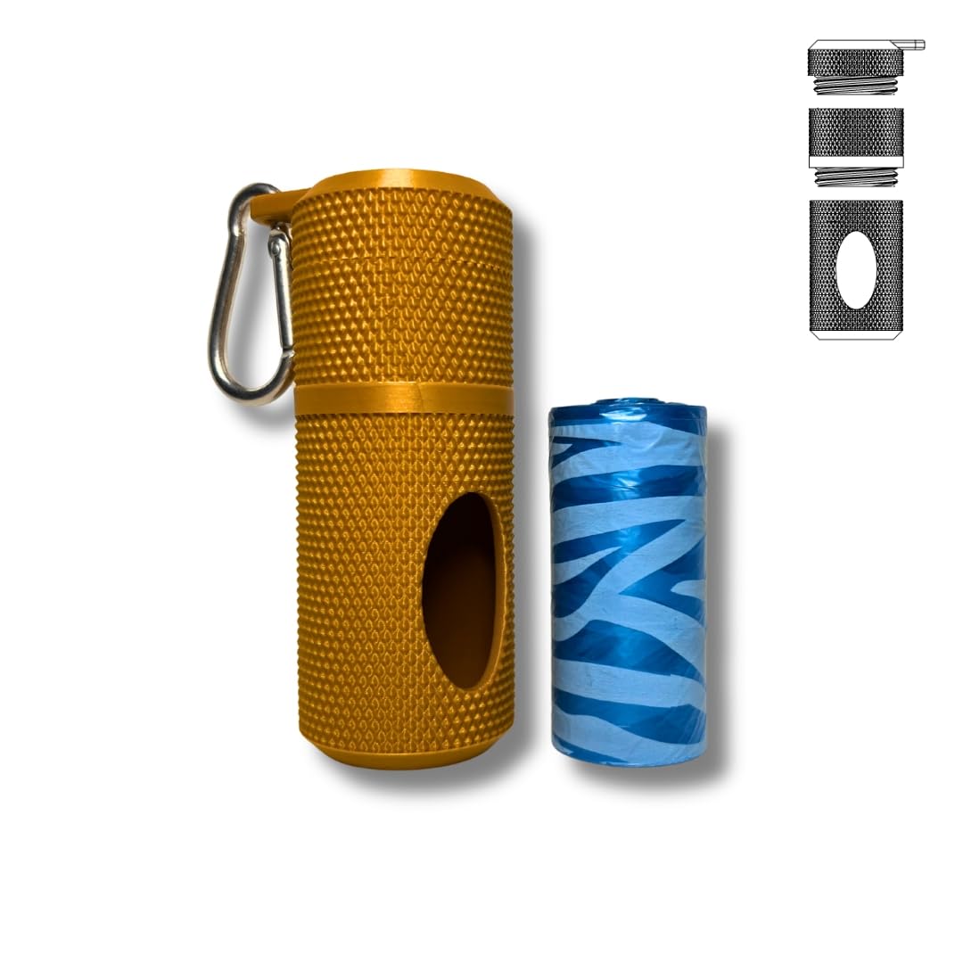 Cherrysc Gold Poochpod | Poop Bag Dispenser With Treat Storage S