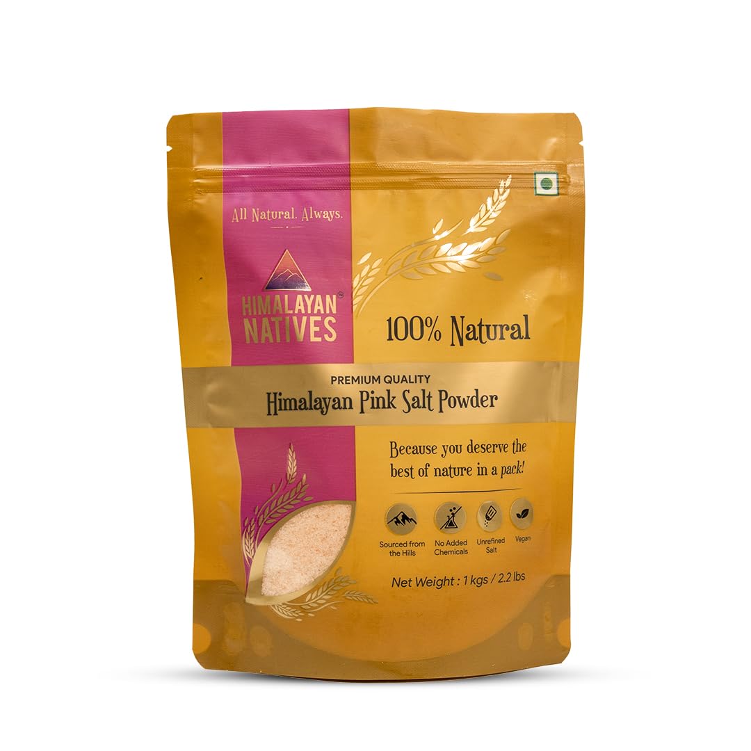 Himalayan Natives Himalayan Pink Salt 1Kg | Sendha Namak | Mineral Rich | Pure Himalayan Salt