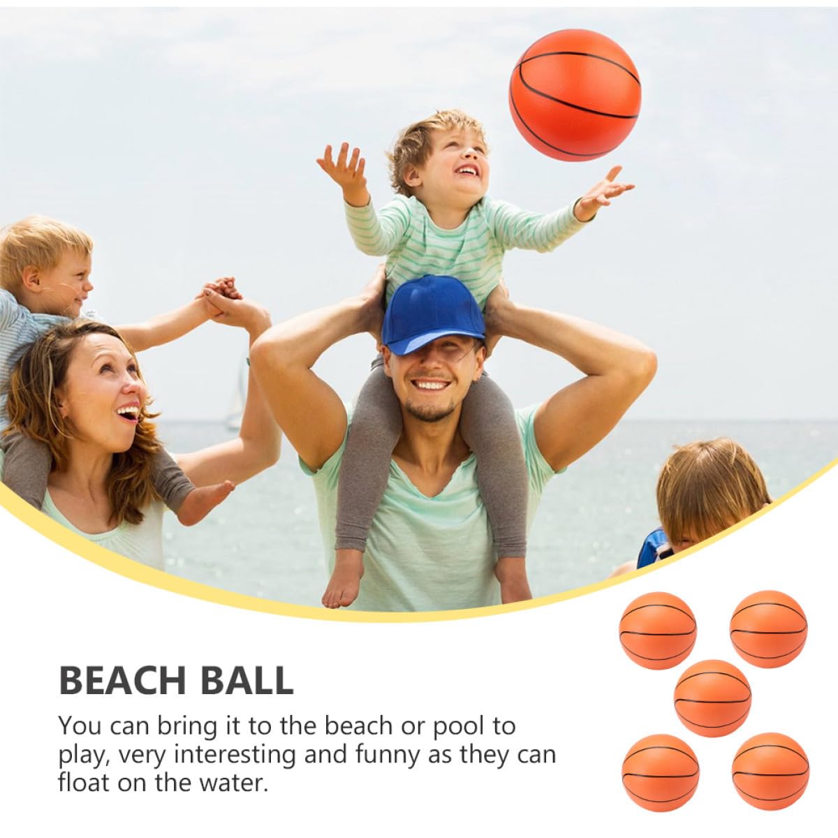 5 Piezas Hinchables de PVC para Playa y Fiesta Balones Inflables Resistentes y Coloridos para Piscina y Exterior