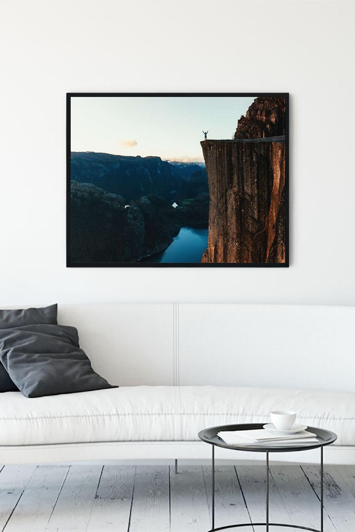 Postermanya (pster10748) Muhteşem Dağ Manzara Çerçeveli Tablo (50x70cm)
