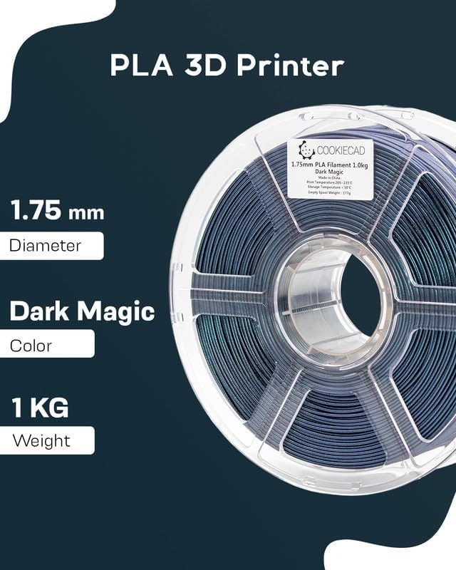 Image of Cookiecad PLA Filament Iridescent Glitter, Dark Magic Elixir, 1.75mm 2kg