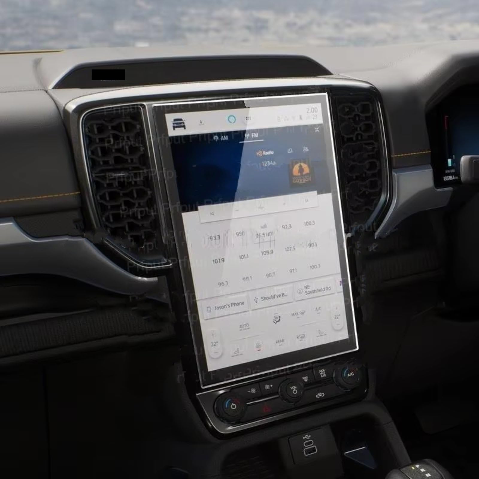 Verre trempé 12 pouces premium pour écran GPS Ranger et Wildtrak 2023