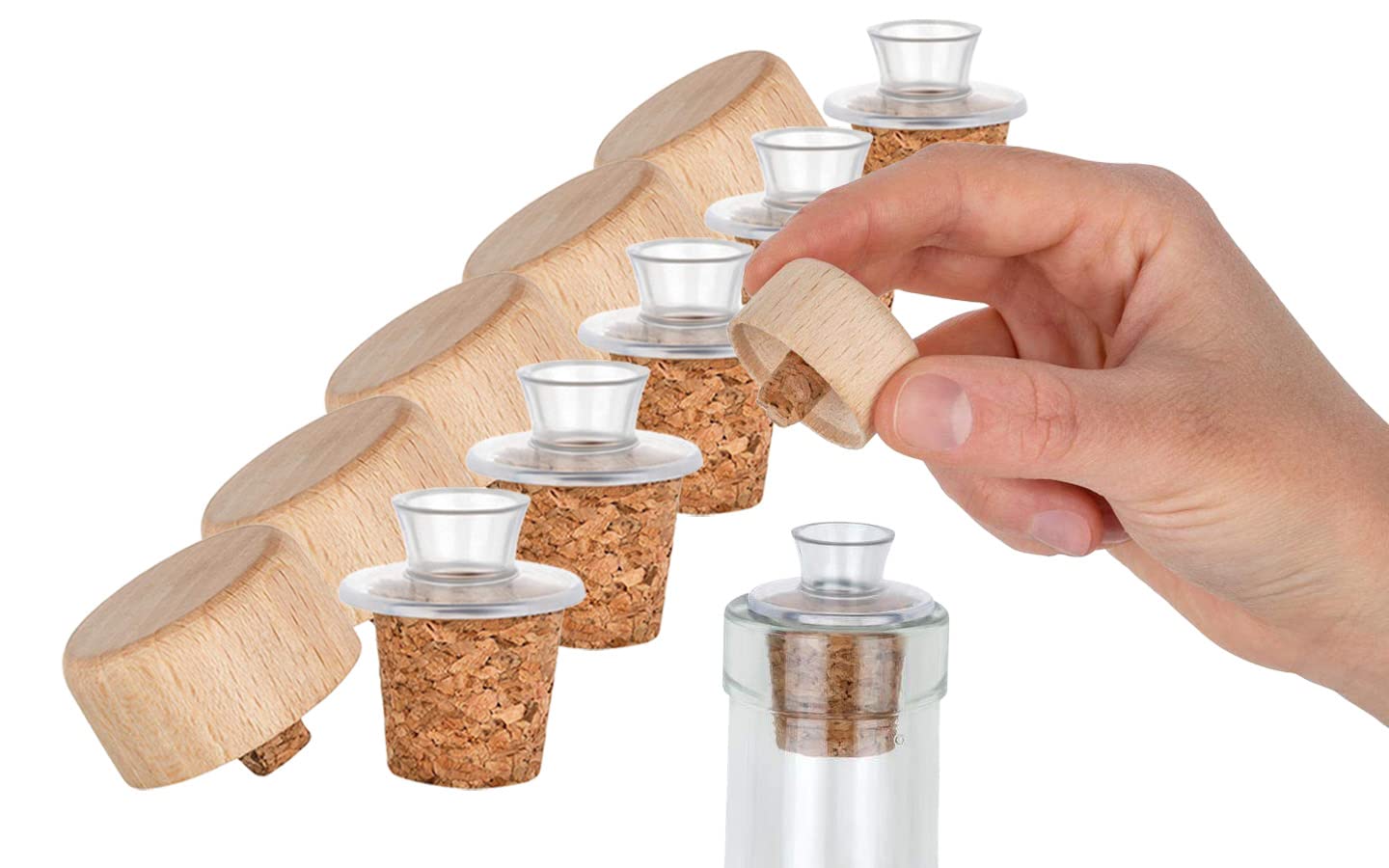 Accessoire Cuisine Professionnel 5 Becs Verseurs Incutex 1 Brosse - Bec Verseur Huile, Vinaigre Et Spiritueux Avec Fermeture étanche Bec Verseur Avec Bouchon Liège