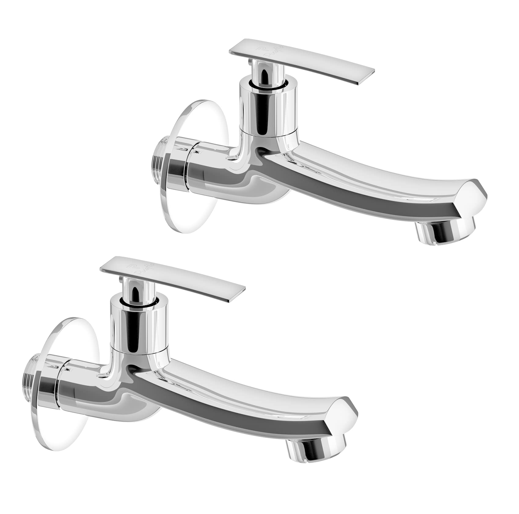 Pixaflo Concave-N Brass Long Body Bib Cock Tap with Wall Flange (Pack of 2) (Chrome) (B0BBCJ7D5B) Amazon Price History, Amazon Price Tracker