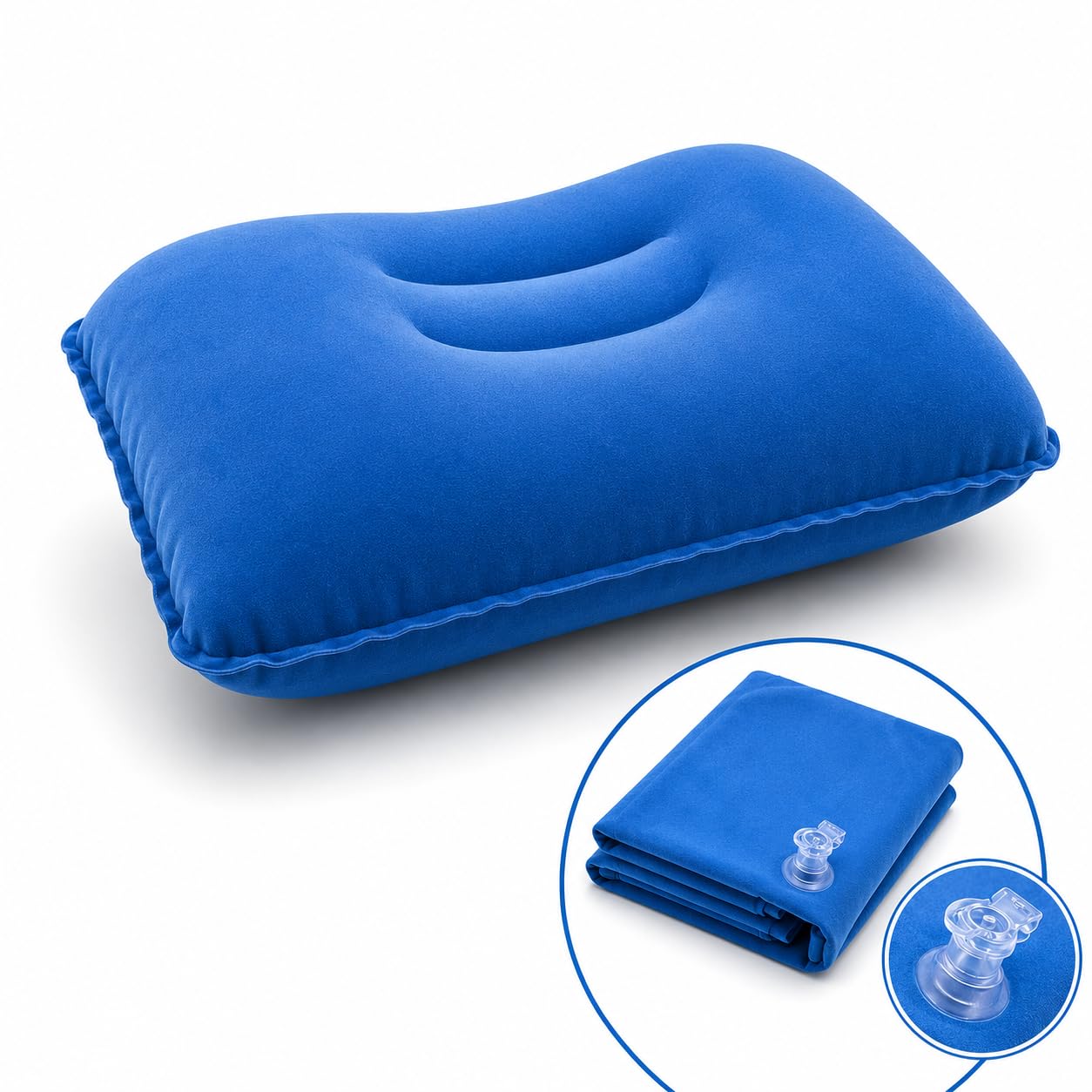 Stepalzz vexa Inflatable Camping Cushion Pillow for Travel, Office & Hiking, Portable Air Pillow for Neck & Lumbar Suppor...