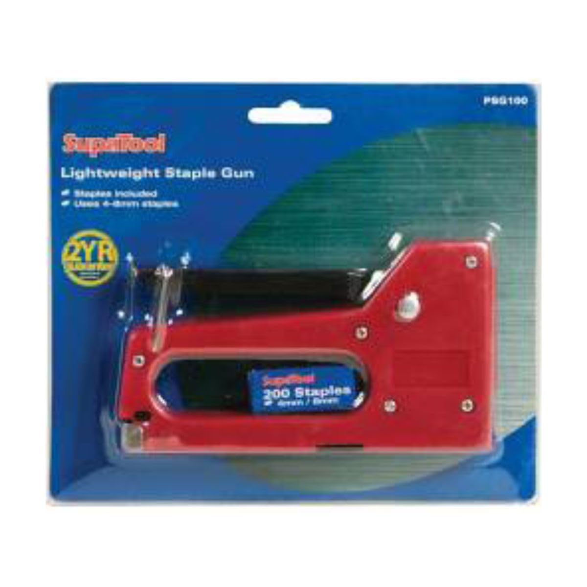 SupaTool Lightweight Staple Gun with 200 Staples Included | Compatible with 4–8mm Staples | Precision Stapler Gun for DIY – Upholstery – Carpentry & Repairs