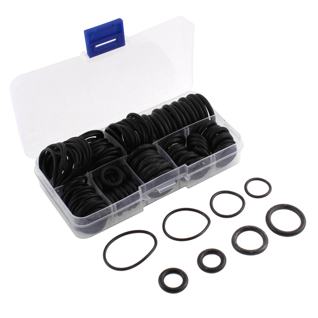 165Pcs Assortment 8 Size Rubber Oil Seal O Ring Washer Gasket