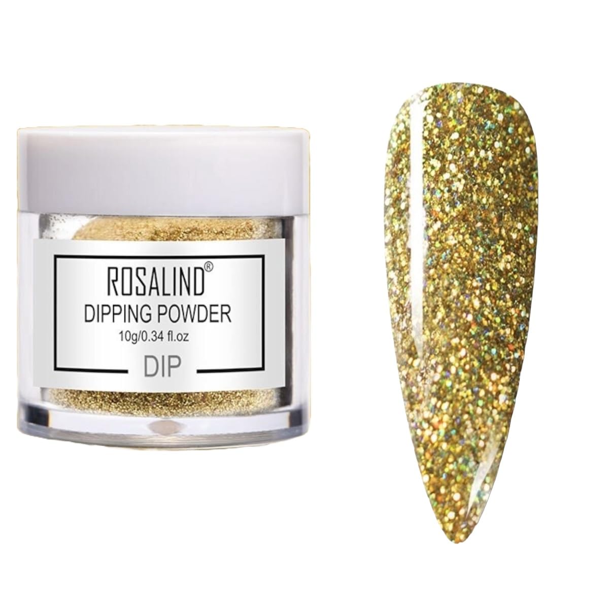 Rosalind Dipping Powder from BELLE GAGA 10g Nail Chameleon Powder Shining Dip Pigment Powder Colorful Nail Art Decoration (D163)