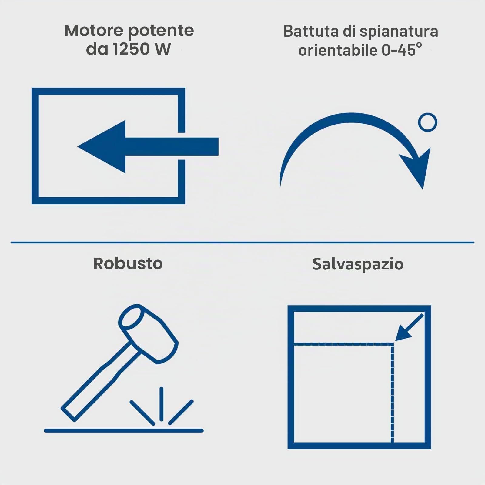 Scheppach Pialla & discarica compatta HMS850 | Potenza 1250 W | 2 ferri in acciaio rapido | Larghezza piallatura 204 mm | Altezza di passaggio 120 mm | Regime albero 8500-1min