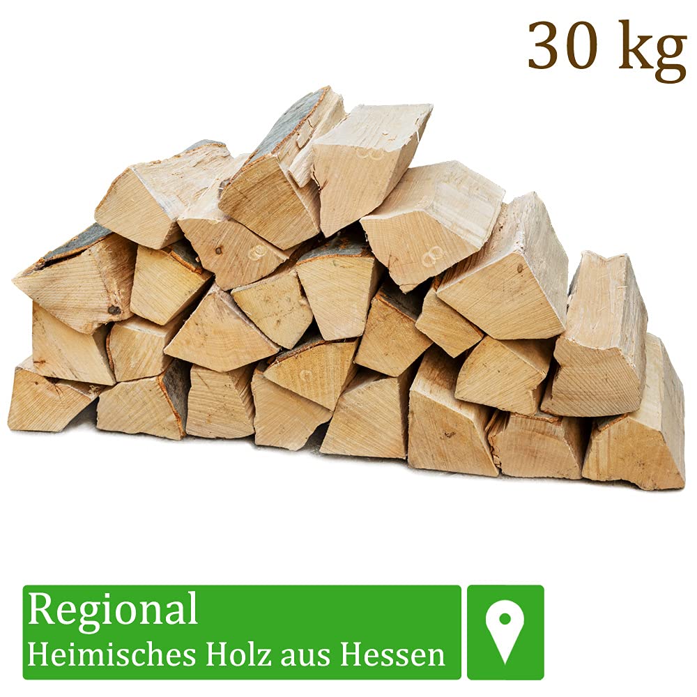 Legna da Ardere 30 kg Per Stufa e Camino Braciere Griglia Cestello per il Fuoco Ceppi 25 cm Flameup