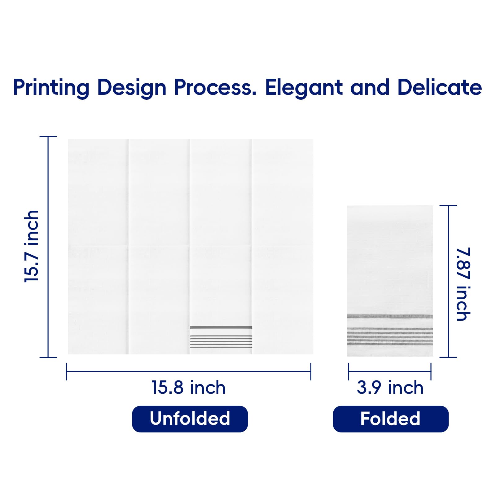 Paquete de 600 servilletas de papel desechables de 2 capas, toallas de invitados de alta calidad, suaves, absorbentes, para cocina, eventos, fiestas o eventos