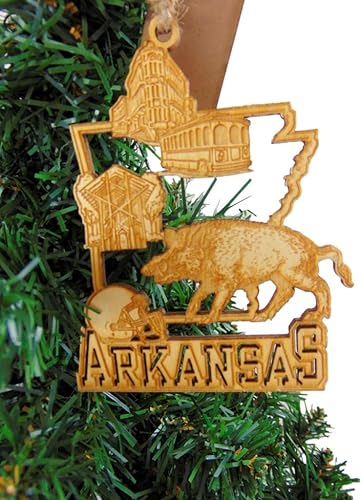 Miniatura 2 de Adorno de Arkansas hecho a mano para árbol de Navidad, decoración de estado natural, regalo