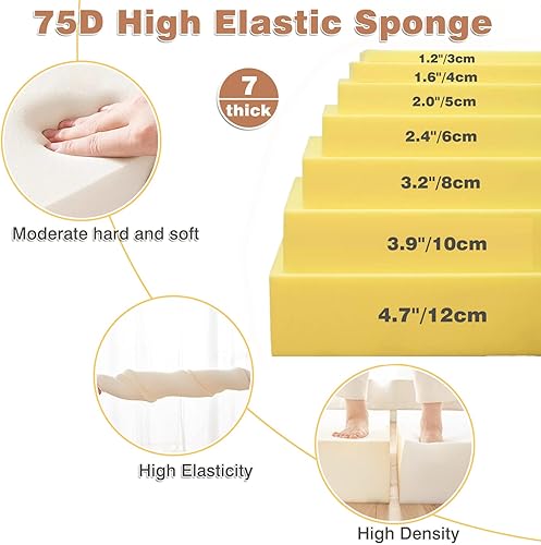 Miniatura 5 de Cojines de banco personalizados para muebles de interior, almohadillas de banco antideslizantes de tamaño personalizado, cojín de asiento de muebles