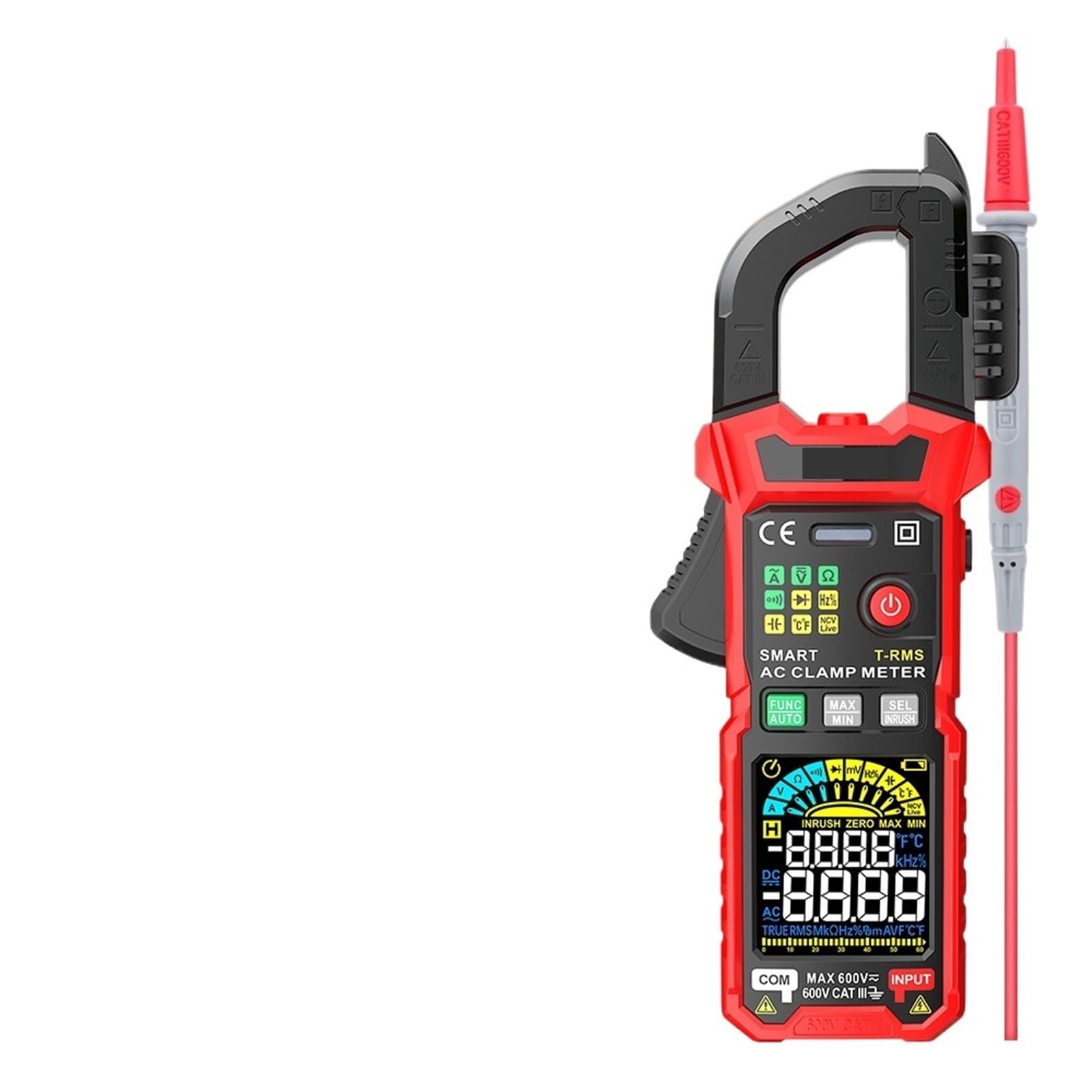 Multimetro digitale professionale con pinza amperometrica, multimetro digitale a vero valore efficace, gamma automatica, tester di tensione NCV CC/CA, voltmetro, multitester intelligente(GD166A)