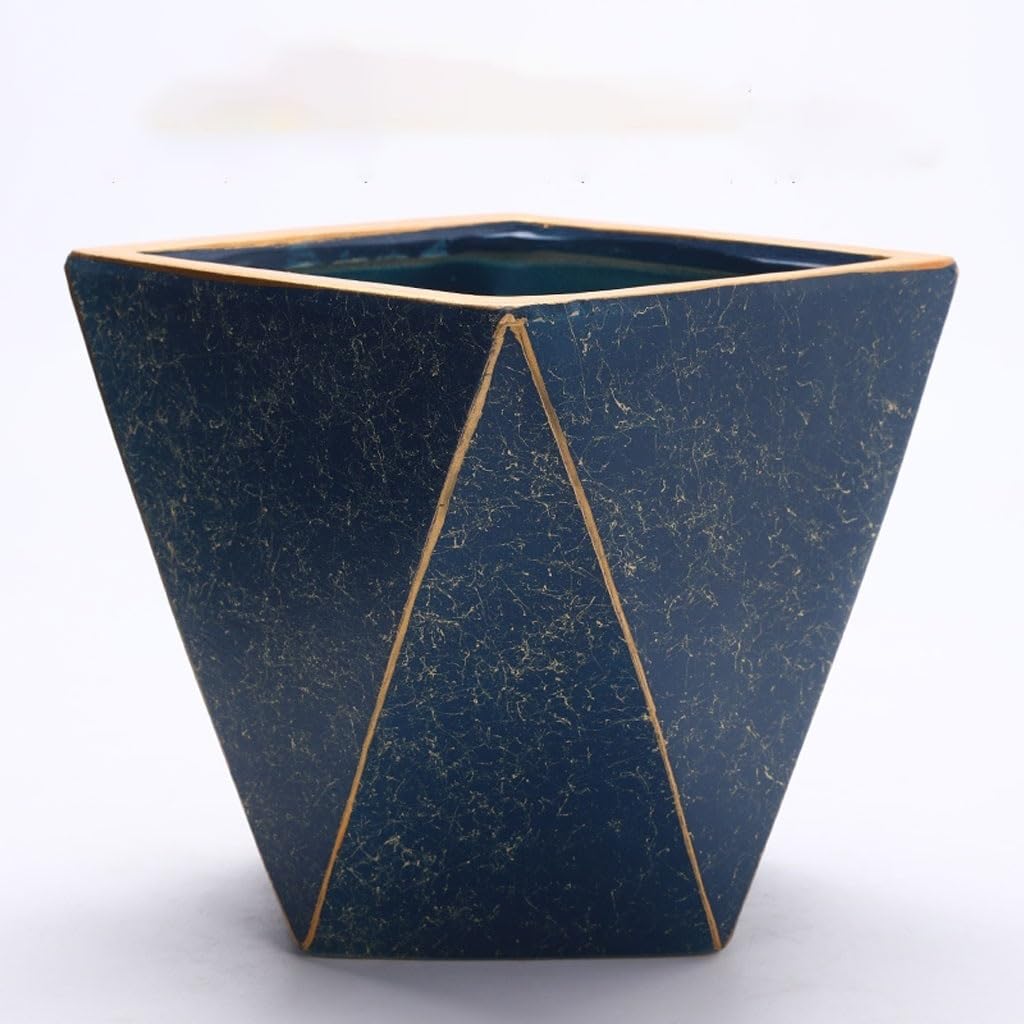 ARINAL Doniczka 20 cm ceramiczna doniczka na kwiaty prosta nowoczesna domowa stolik kawowy biurko dekoracyjna geometryczna doniczka na kwiaty doniczka do wnętrz (kolor: B, rozmiar: S)