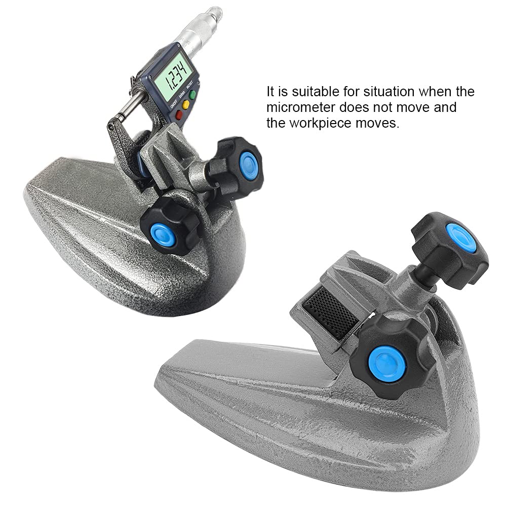 Mikrometerständer Mit Doppelter Rutschfester Klemmplatte Für Mikrometer Bis zu 4 Zoll (100 Mm) Mikrometerhalterung(0-100mm)