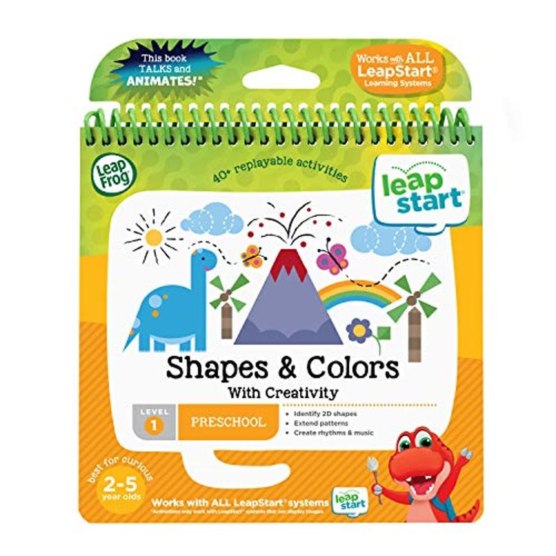 LeapFrog LeapStart Nursery Shapes/Colors & Creative Expression Activity Book, Interactive Learning Toy for Toddlers, Teaches Shapes, Colors, and Creativity, Ideal for Kids Aged 2–5 Years
