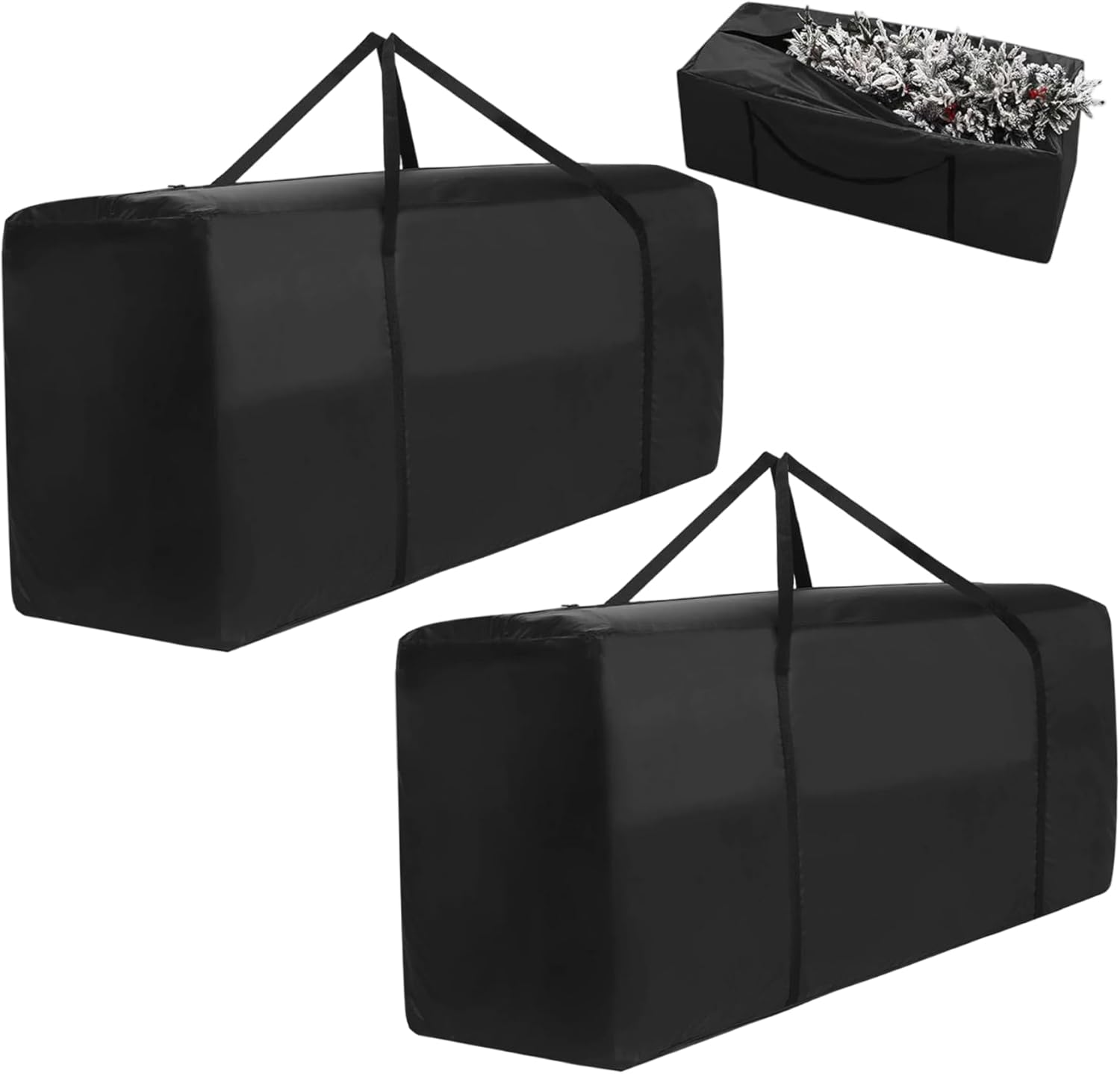Outdoor Cushion Storage, 2PCS Outdoor Cushion Storage Bag 68x30x20 Inch Waterproof Heavy Duty Bags with Handle and Zipper Covers for Furniture