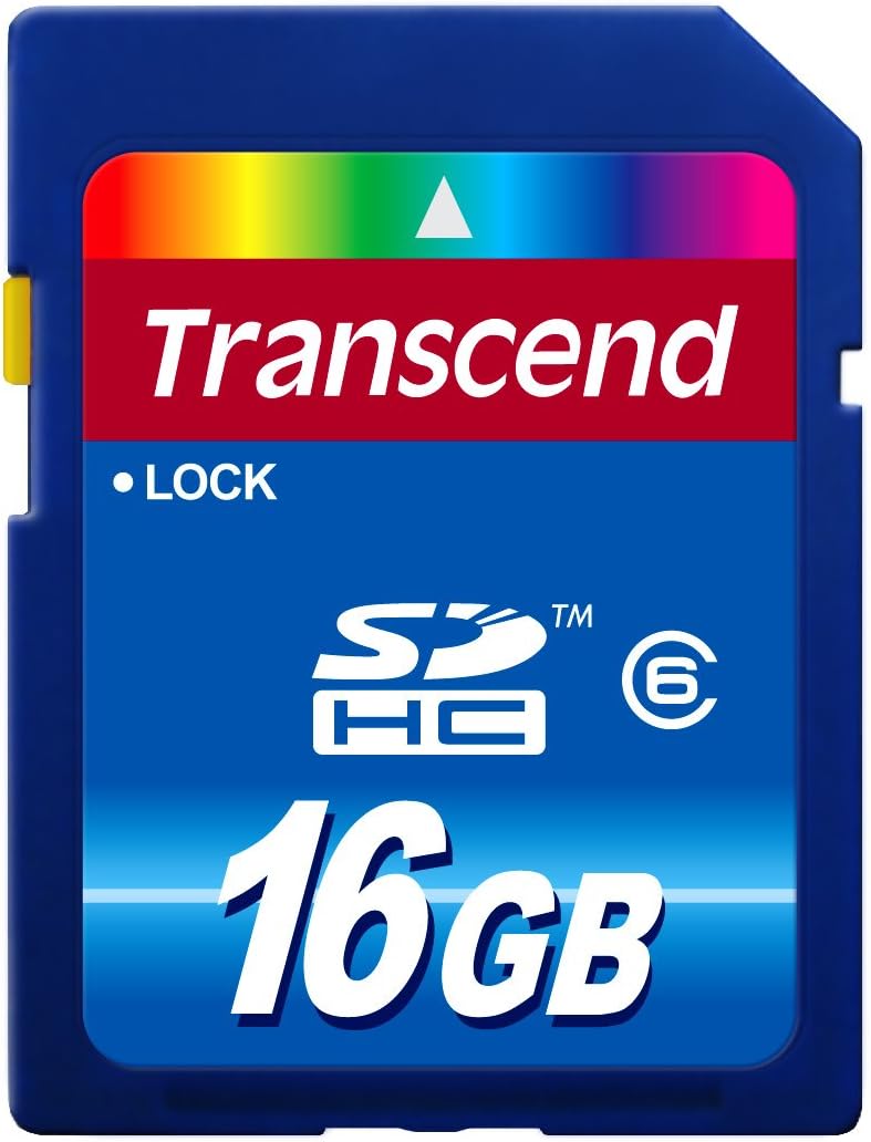 Transcend 16 GB Class 6 SDHC Flash Memory Card TS16GSDHC6