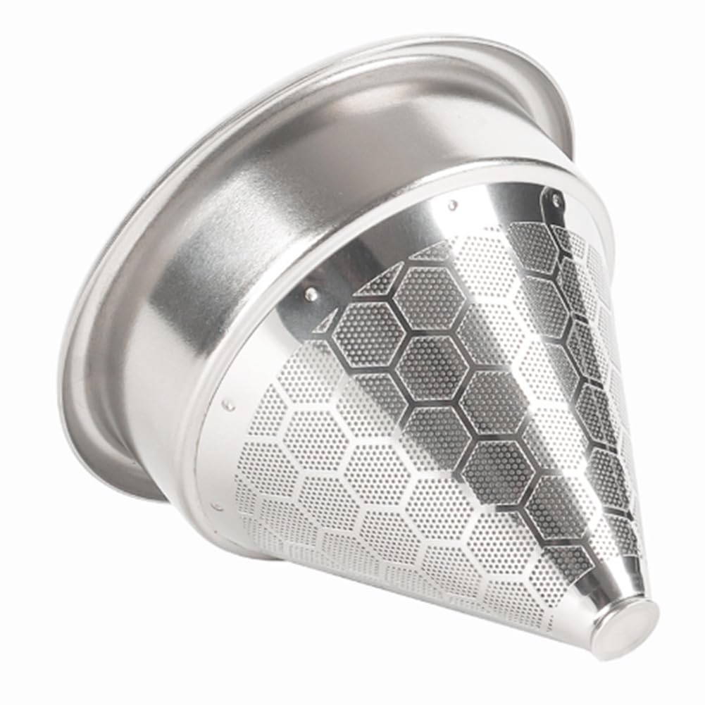 CTRLZS 58mm Filter Basket with Pour over Coffee Dripper Compatible with 58mm Bottomless Portafilters