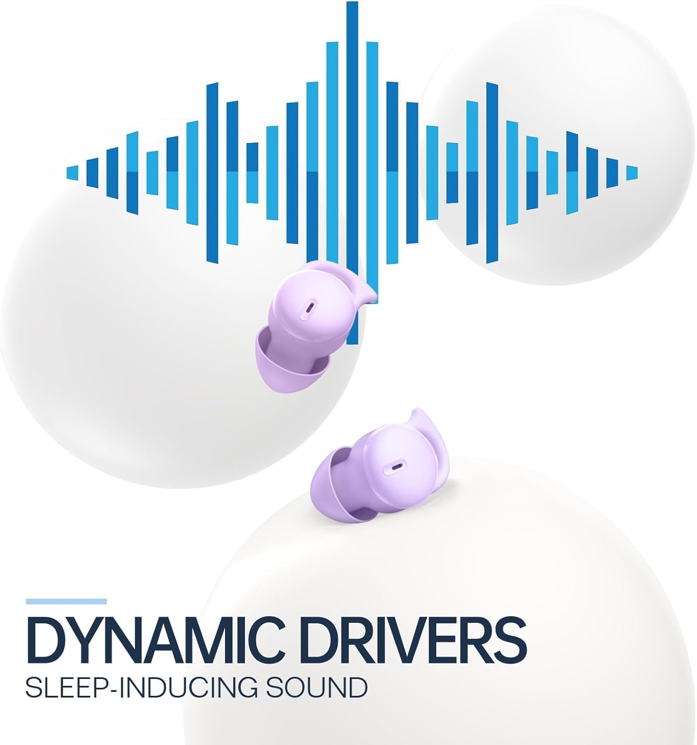 Sleep Headphones,Sleep Earbuds for Side Sleepers,Invisible Small Comfortable Noise Blocking Sleeping Earphones, Bluetooth 5.4 Headphones for Sleeping (Purple) - Image 7