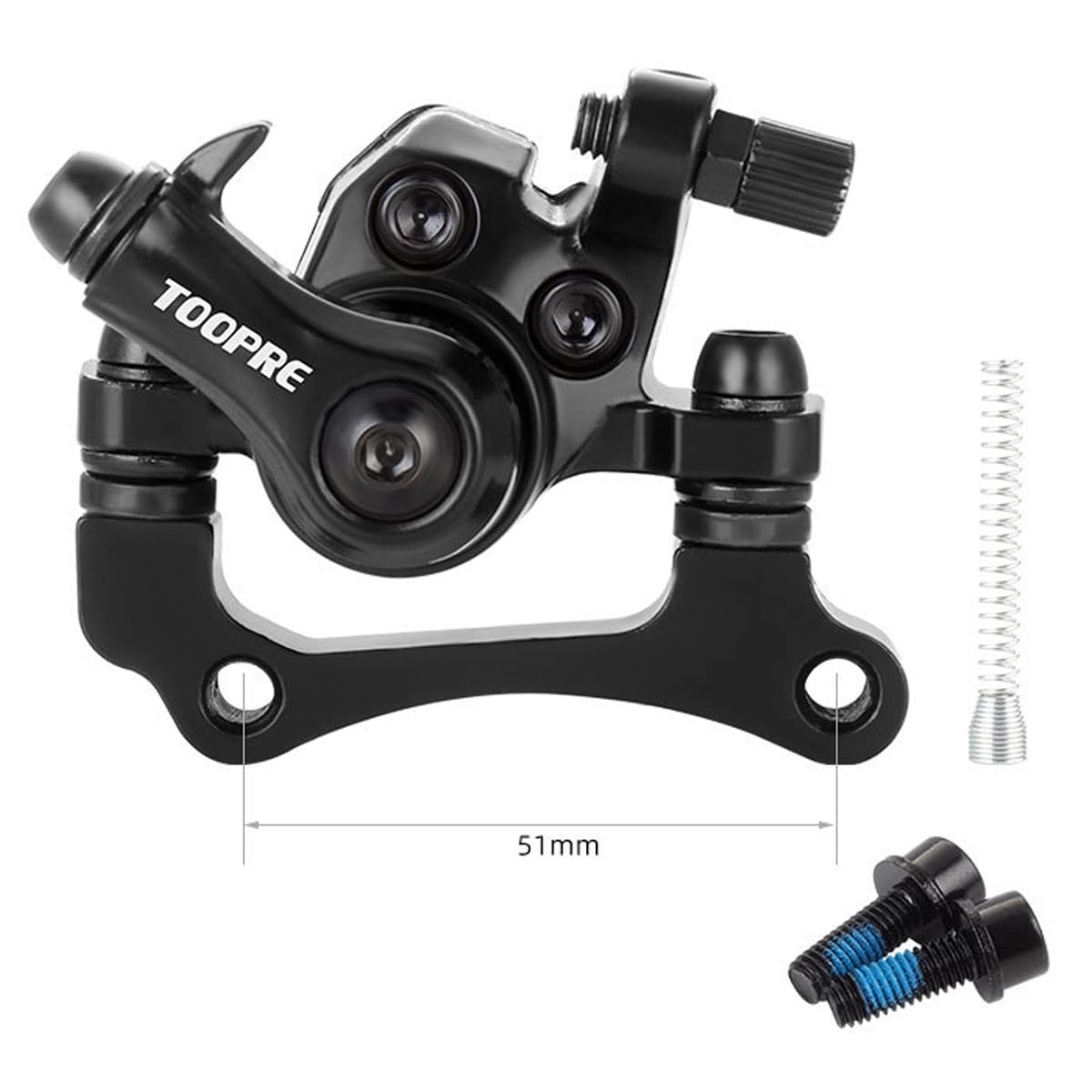 Étrier de frein pour scooter - Frein rotatif - Étrier de frein à disque pour skateboard électrique et vélo électrique - Frein avant et arrière de 8/10"