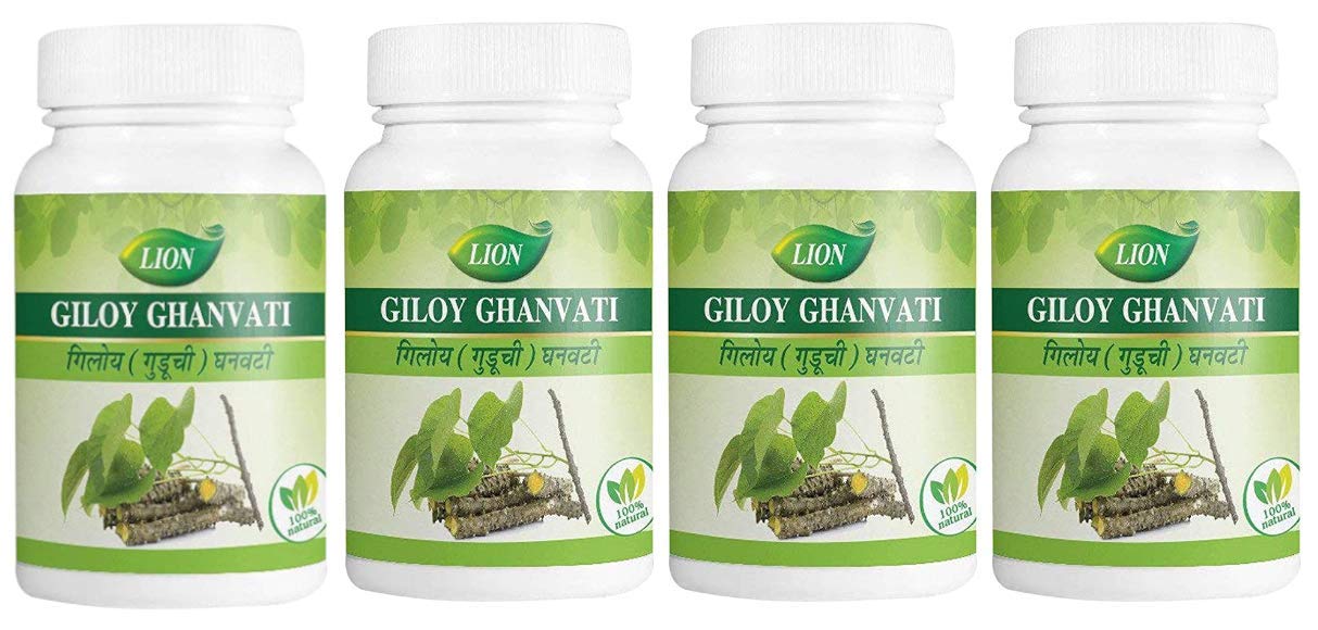 Lion Giloy Ghanvati Tablets 100 Tablets (Pack of 4X100 Tablets)