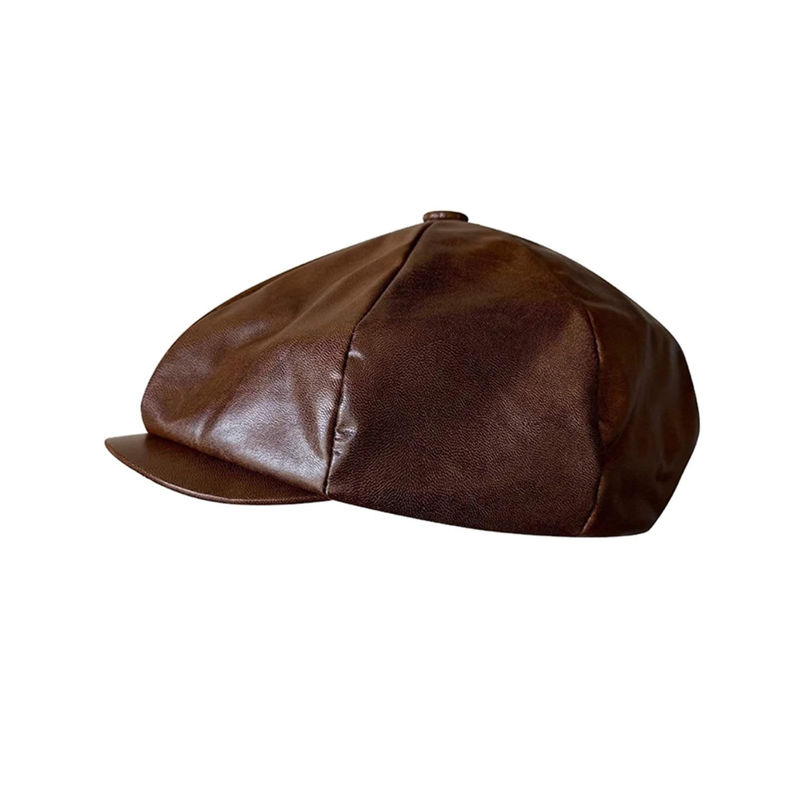 New Faux Leather Flat Cap Men's Golf Cabbie Hat Gatsby Ivy Irish Hunting Newsboy Driver Cabbies Beret