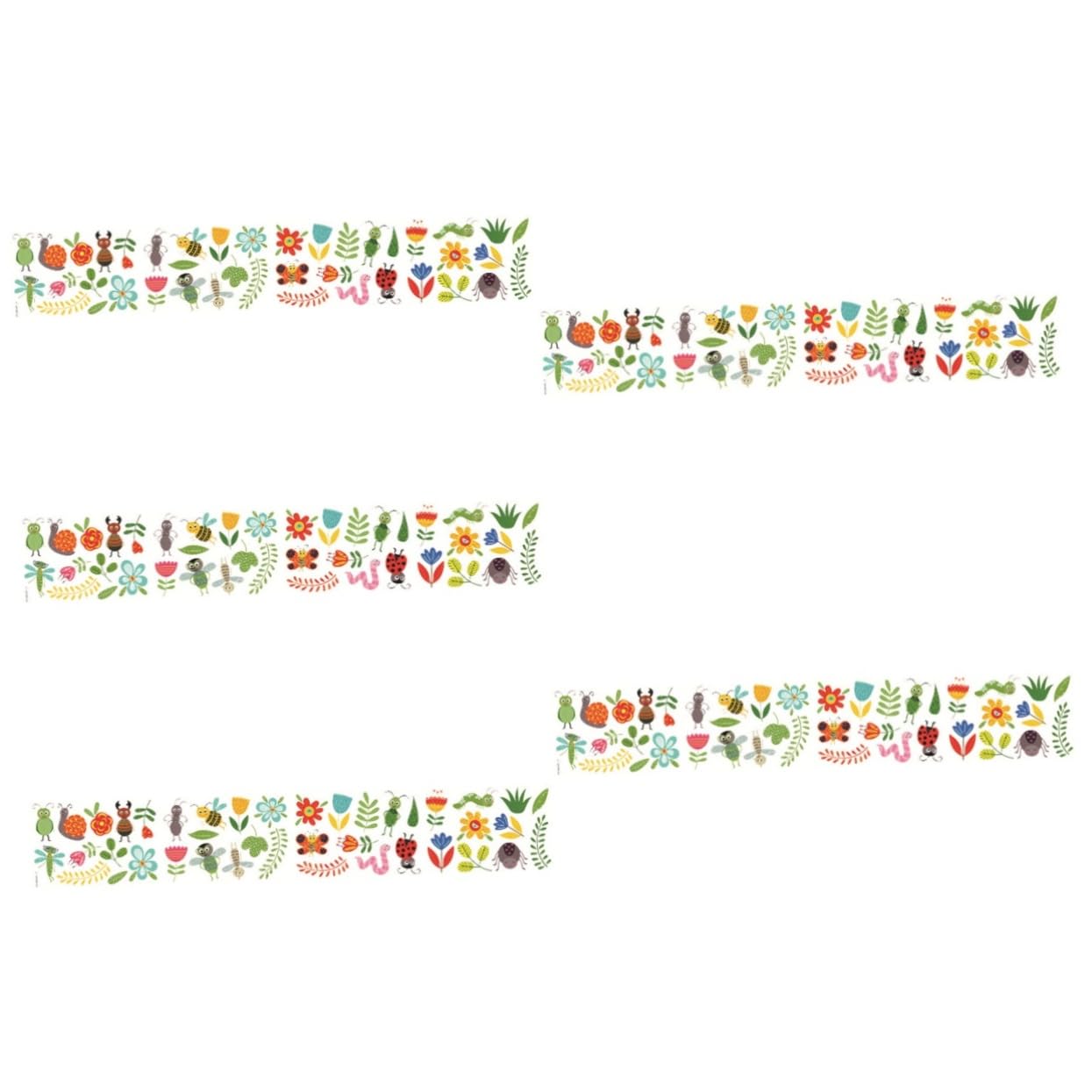 Kisangel 5 Juegos Pegatinas de Pared Infantiles de Flores Coloridas Decorar Habitaciones Adhesivos Removibles y Diy Decoración Habitaciones de Bebés