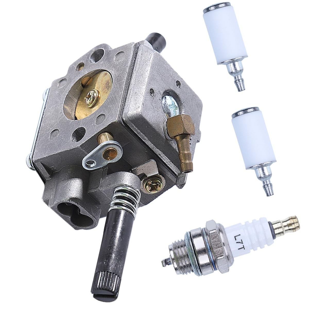 Kit de carburador, Filtro de Combustible y bujías Apto para Motosierra 488, Repuesto A021003090 72365-81000