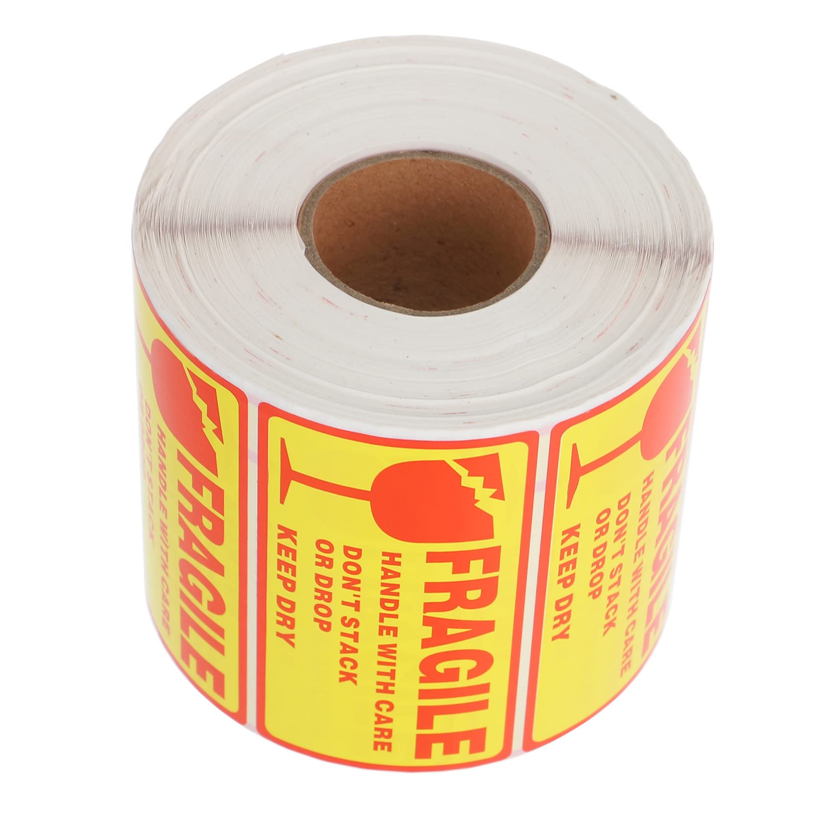 Autocollant Fragile Rouge pour Emballage, 1 Rouleau Adhésif