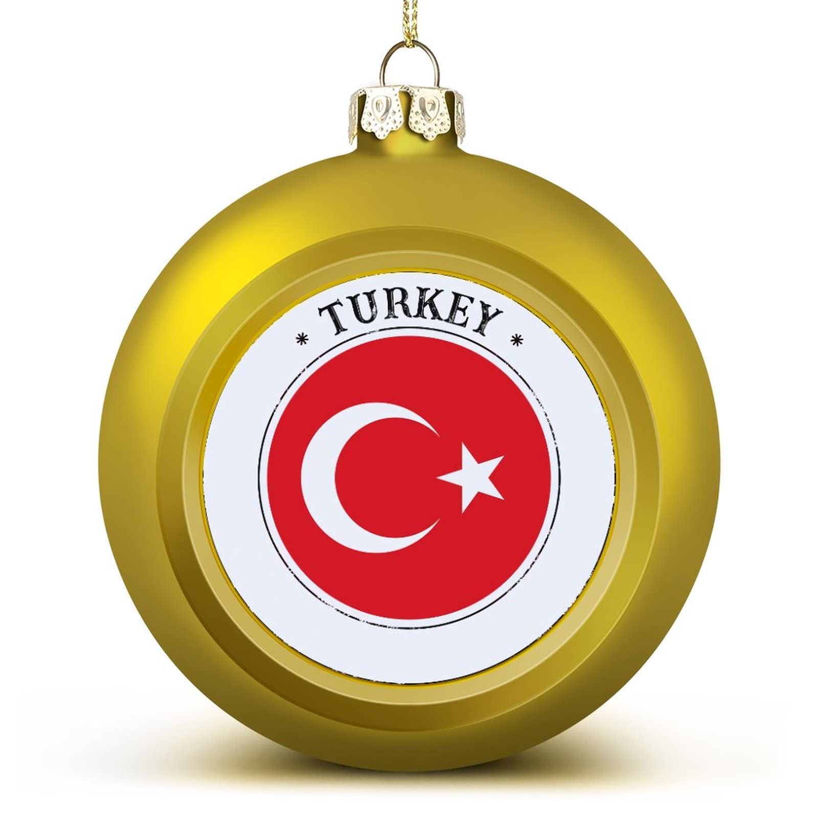 Luijorgy Men's Turkey Xmas Ball Ornat - Flag Ball Ornats Nations Flag Hanging Ornats Keepsake Souvenir For Christmas Tree Decoration Seasonal Holiday Party Supplies