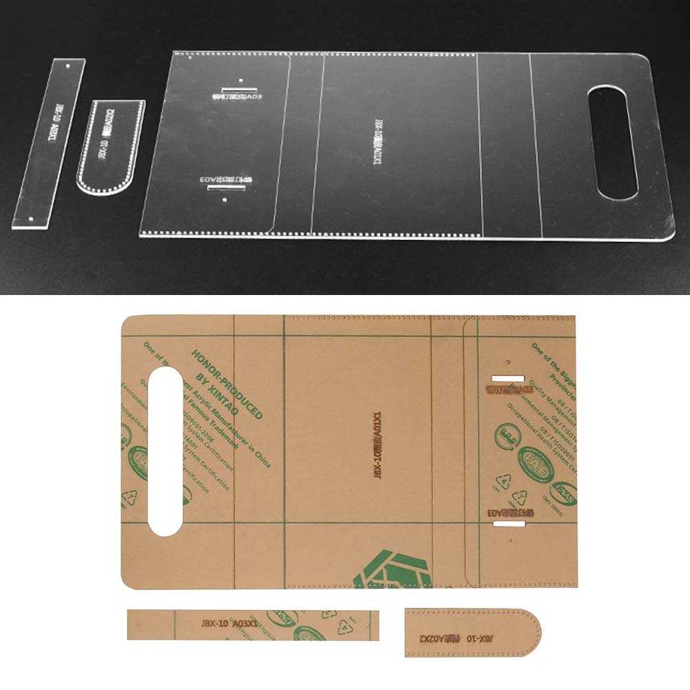 Set di stencil in pelle, acrilico trasparente fai da te in pelle