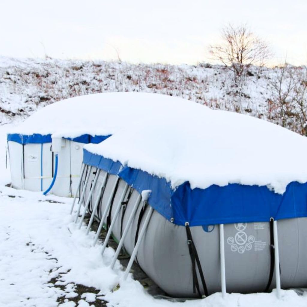 Rothschenk CoverMio XXL Poolkissen Eckig | Luftkissen Winter | Poolpolster für winterfeste Poolabdeckung | Aufblasbare Winterkissen Überwinterung für Pool | Kissen für Pool (2 x 2,5 m)