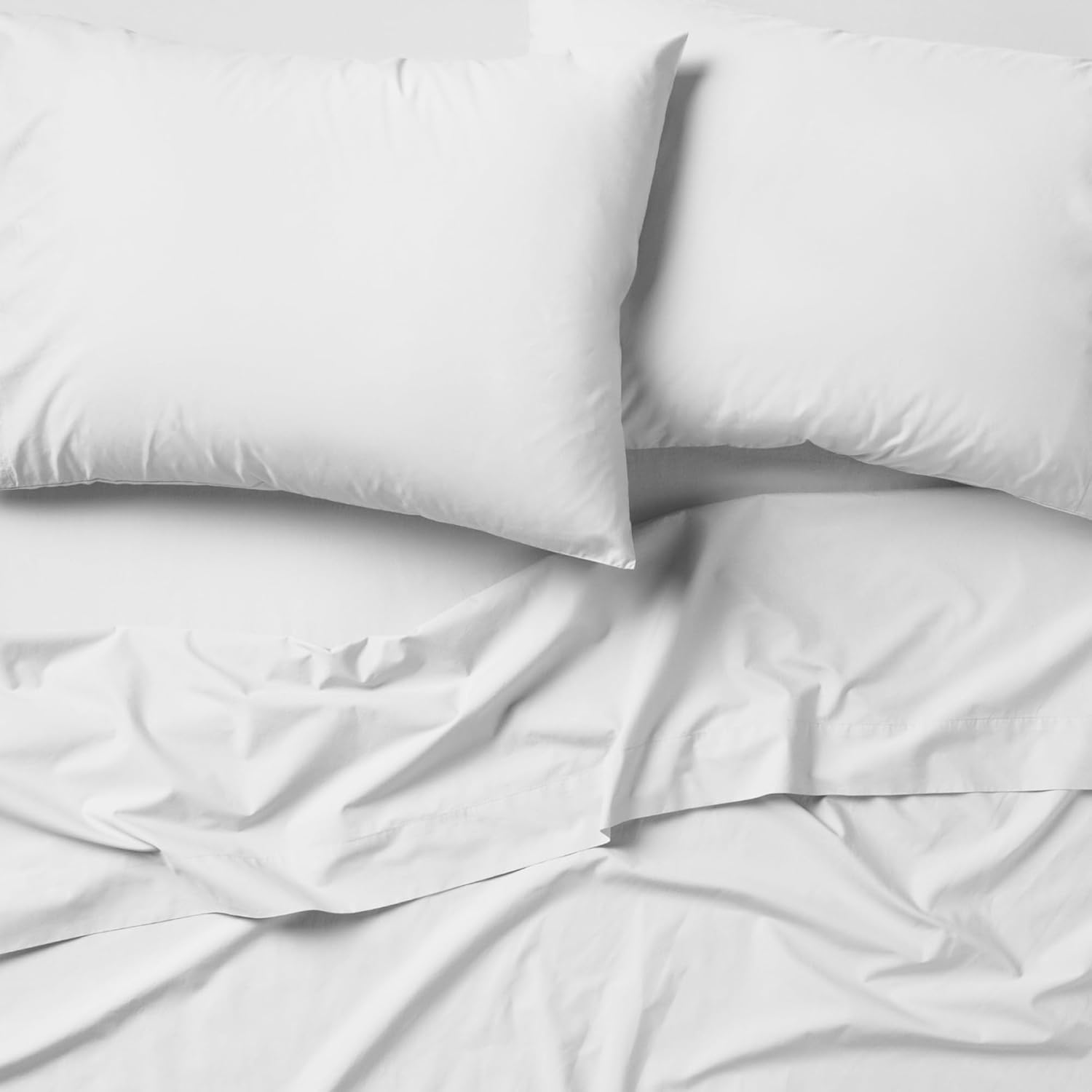 Tuft & Needle Queen Percale Sheet Set – 100% Supima Cotton, Crisp & Cooling Sheets for Hot Sleepers, Breathable & Durable Hotel-Quality Bedding, Deep 16" Pockets, Oeko-Tex Certified, Cloud