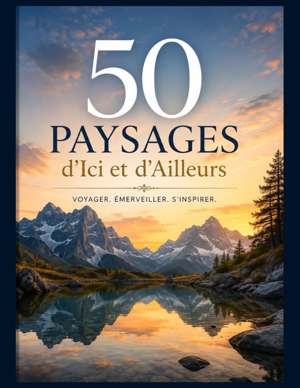 Paysages d’Ici et d’Ailleurs: Livre de Coloriage pour Adultes 50 paysages du monde à colorier | Dessins relaxants et apaisants de montagnes, villages, ... Cahier anti-stress – Grand format, 102 pages