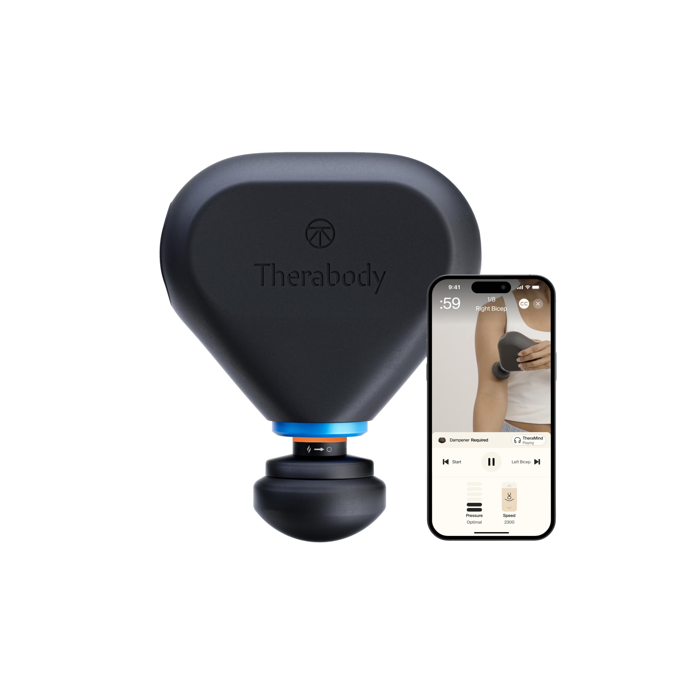 Therabody Theragun Mini Plus - Massagepistole - Tragbare Massagepistole mit Wärme