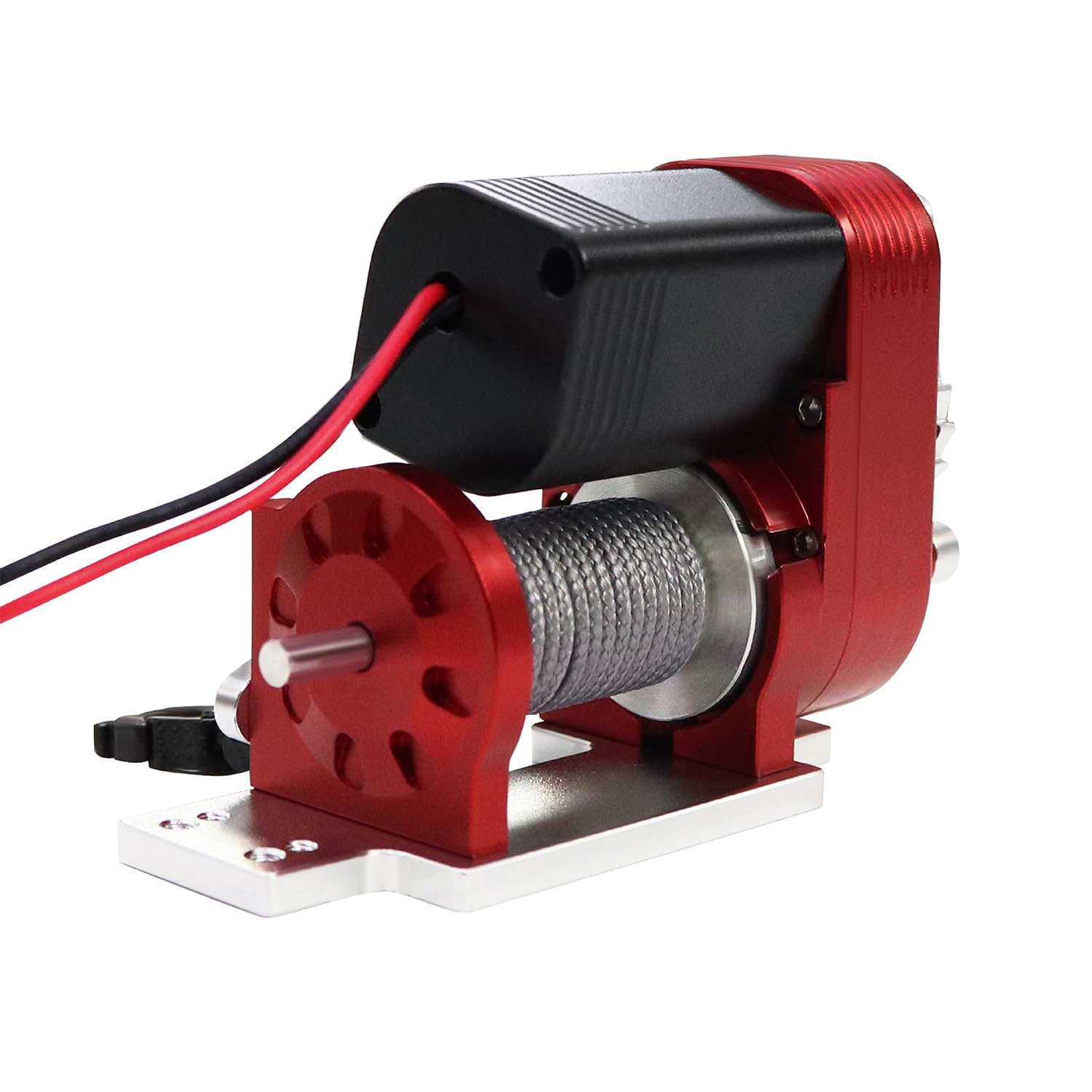 Cabrestante vertical simulado 1/10 8274 de aluminio 6-12.4 V, capacidad de carga de 50 libras para RC Crawler AXIAL SCX10 TRX4 RC4WD pieza de actualización (rojo)