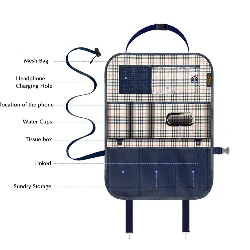 Seggiolino Auto Posteriore Organizer, Borsa da Viaggio Multi-Tasca/Sacchetto di immagazzinaggio Borsa Appeso Multifunzionale (1 Coppia), A