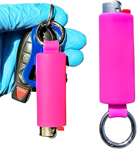 Miniatura 10 de Llavero con soporte para encendedor con clip de resorte, compatible con encendedores BIC J6 de tamaño completo, encendedor no incluido, llavero más