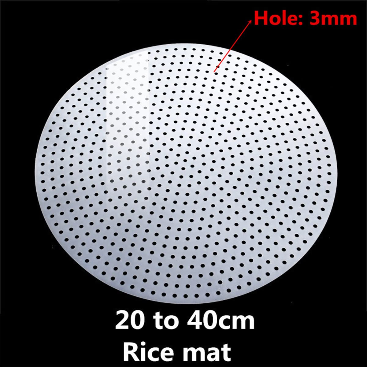 Runde Reisdampfmatte 36 cm, Wiederverwendbare, Brandsichere Silikonmatte, Reiskocher-maschenmatte Zur Verhinderung Von Reiskruste