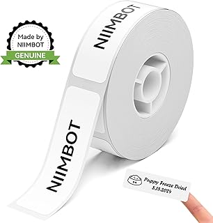 NIIMBOT Direct Thermal Label D11 - Cinta adhesiva para impresora de inyección de tinta, color blanco