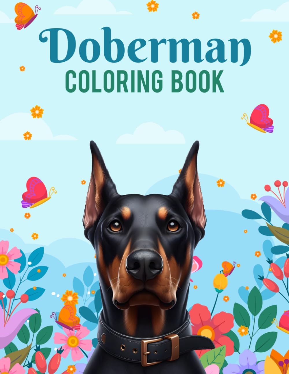 Doberman Coloring Book: A Companion Stress Relief Relaxing Coloring Book For Adults And Seniors