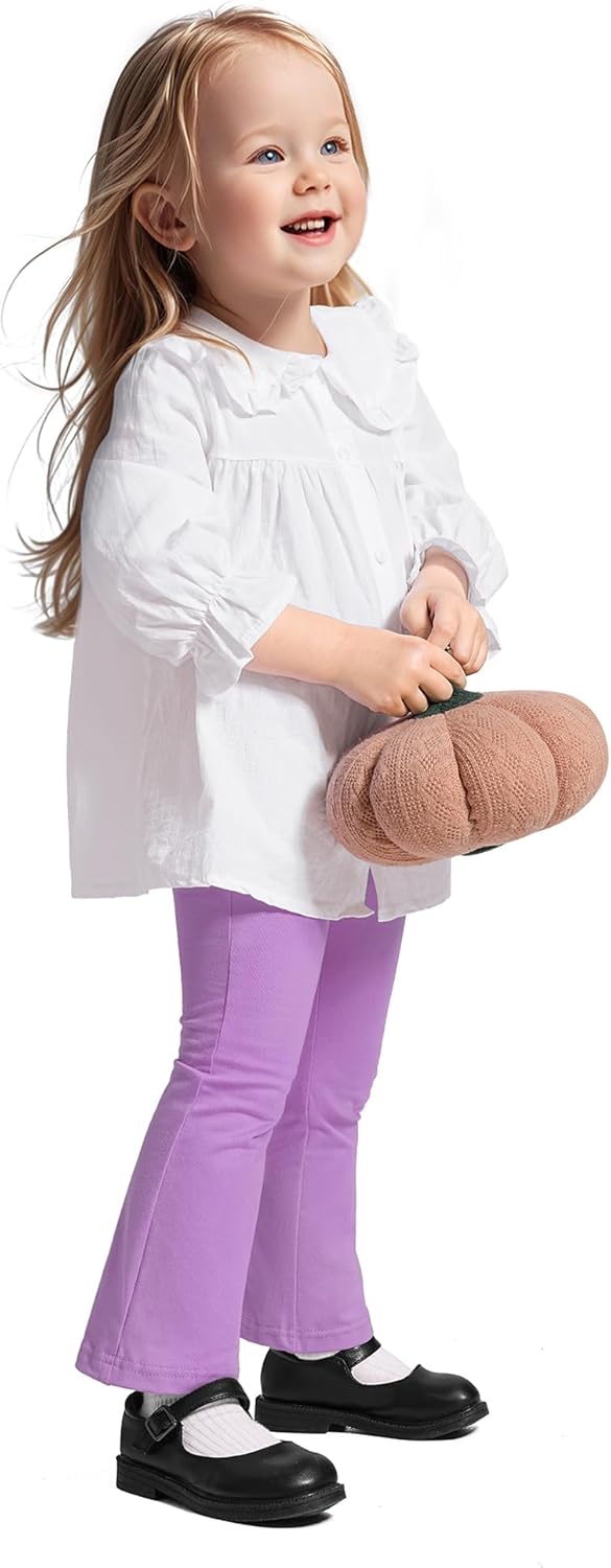 Witwot Toddler Girl Flare Pants Baby Girls Cotton Leggings Bell Bottoms Clothes Size 18M-5T - Image 4