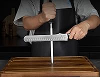 Vista 2 de Cuchillo de pan para pan casero, cuchillo dentado multifunción de 10.6 pulgadas, cortador afilado de afeitar, cortador de pan de acero alemán