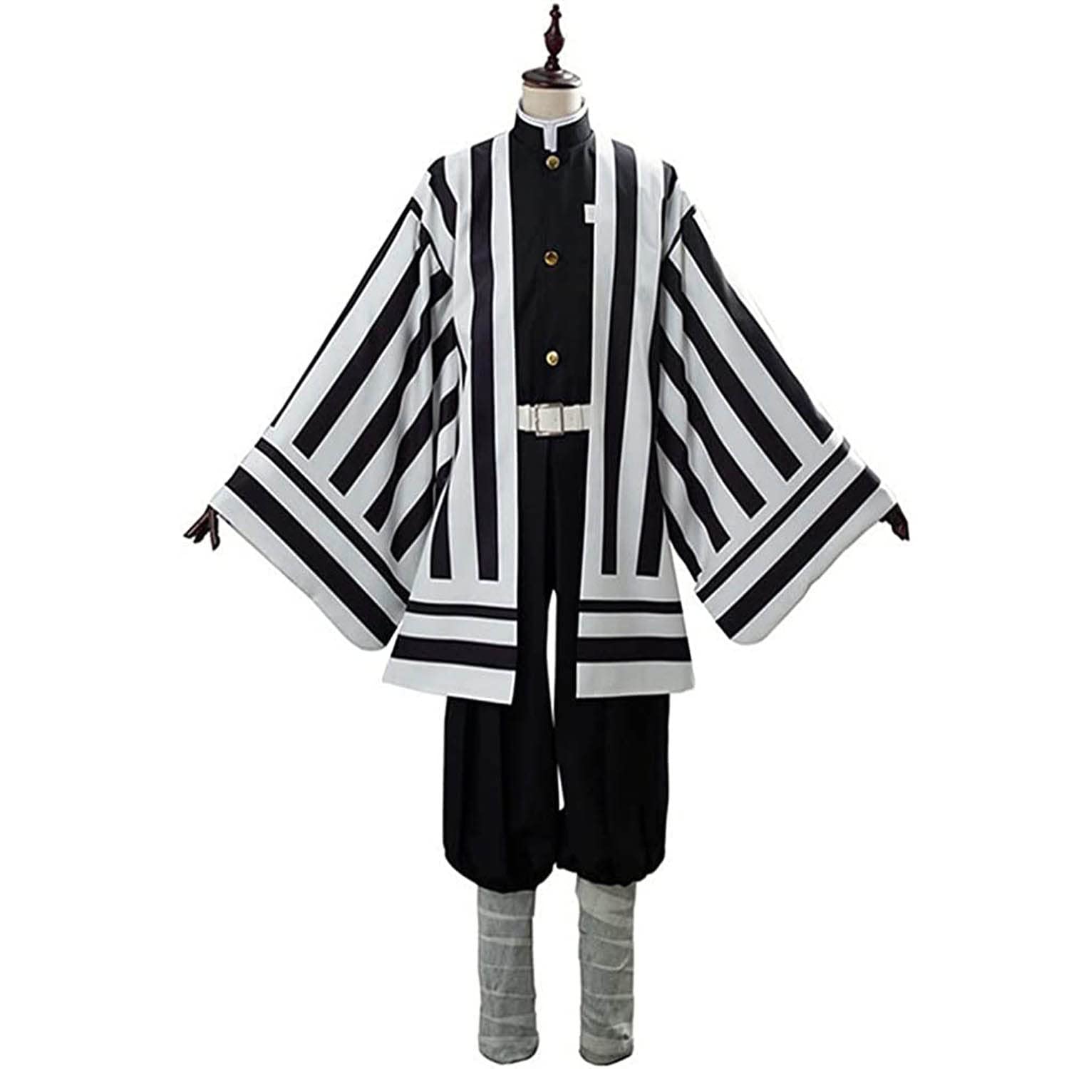 Anime Personaje Iguro Obanai Disfraz de cosplay Kochou Shinobu Juego de role Uniforme Conjunto Completo Halloween Fiesta Carnaval Traje de Vestir con Peluca para Hombres